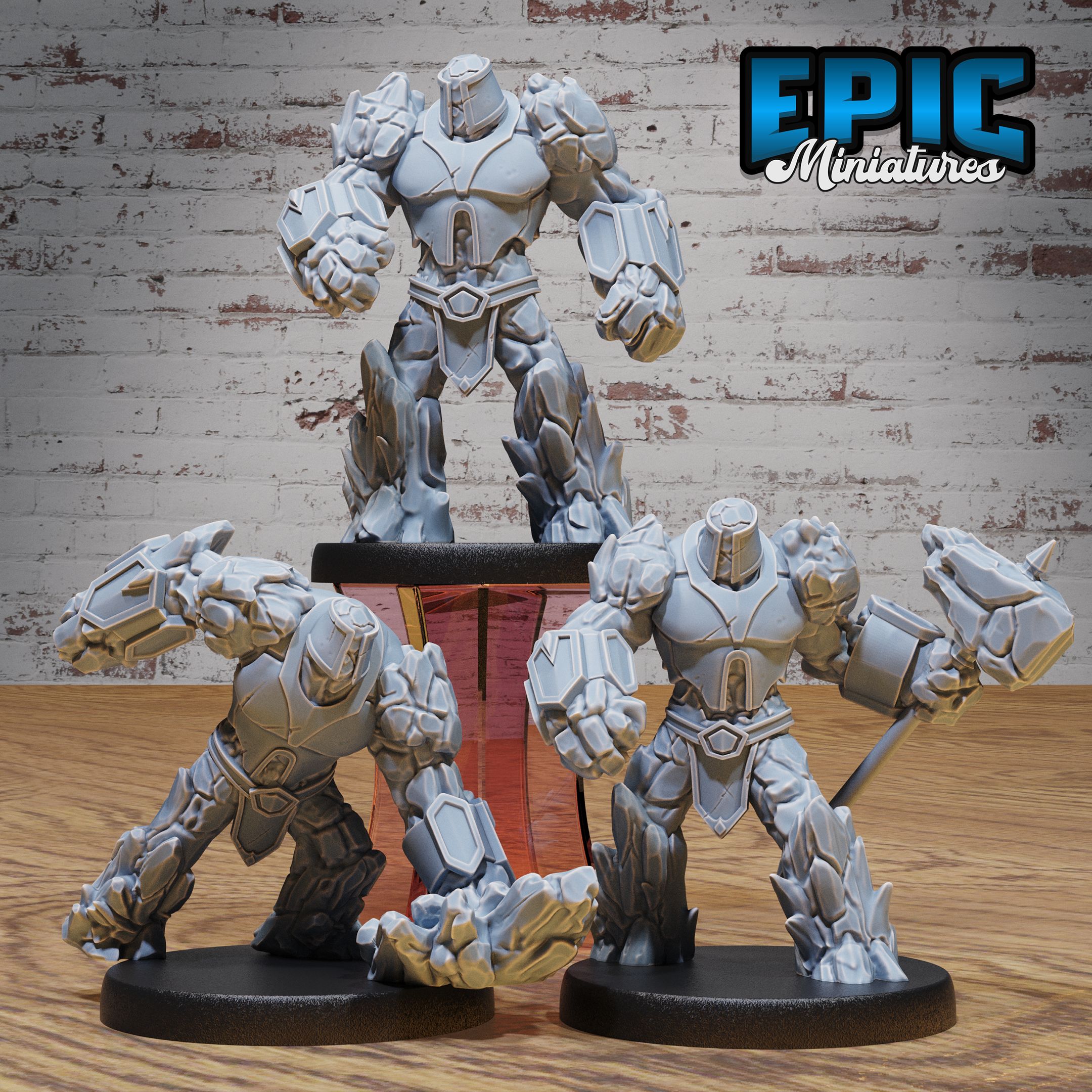 Myrmidon Earth Set / Humanoid Elemental Creature / Ancient Warrior / Giant Rock Monster / Stone Element Primordial / Evil Mine Beast / Mountain Guard / Nature Encounter
